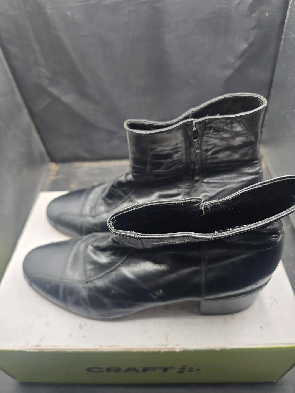 Florsheim Black Leather Slip-On Chelsea Boots